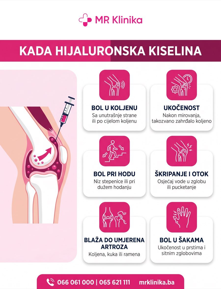 Kada se razmatra hijaluronska kiselina za koljeno i zglobove - indikacije