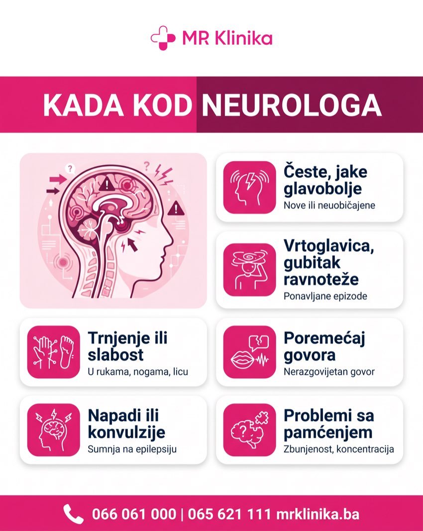 Kada posjetiti neurologa - glavobolje, vrtoglavica, trnjenje, poremećaj govora, napadi, pamćenje