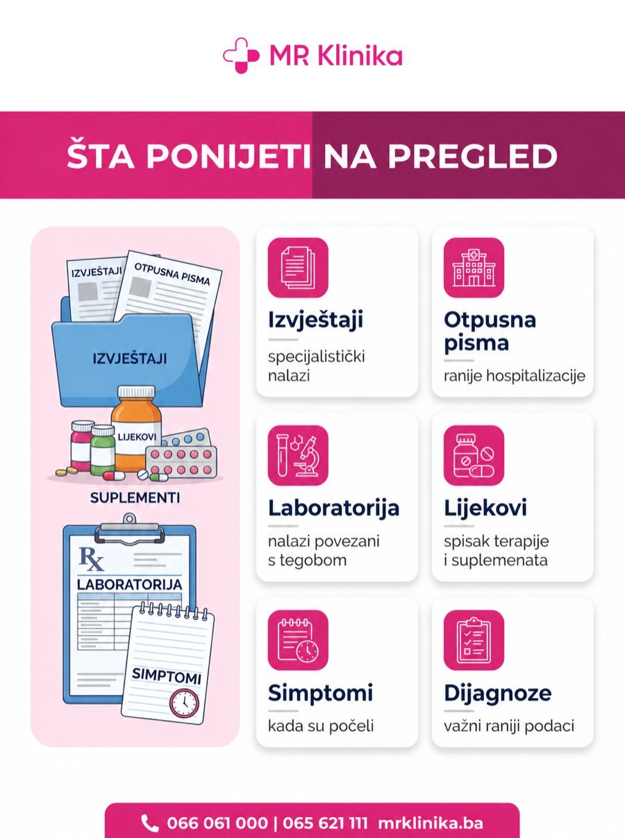 Šta Ponijeti Na Pregled Porodične Medicine Šta ponijeti na pregled porodične medicine u MR Klinici